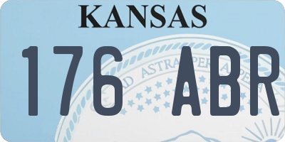 KS license plate 176ABR