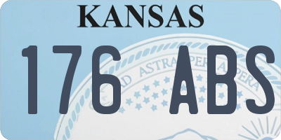 KS license plate 176ABS