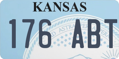 KS license plate 176ABT