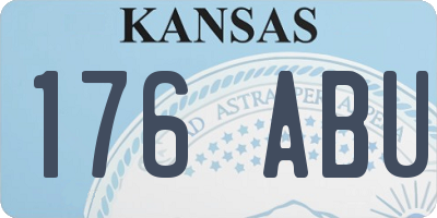 KS license plate 176ABU