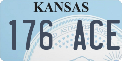 KS license plate 176ACE