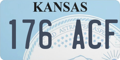 KS license plate 176ACF