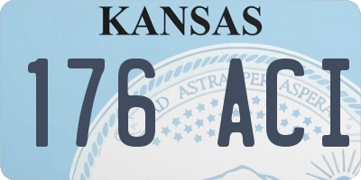 KS license plate 176ACI