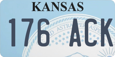 KS license plate 176ACK