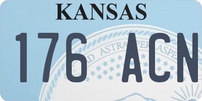 KS license plate 176ACN