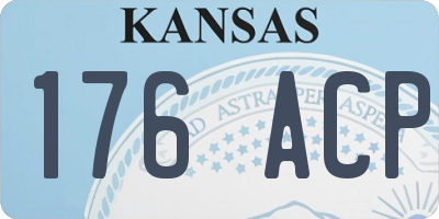 KS license plate 176ACP