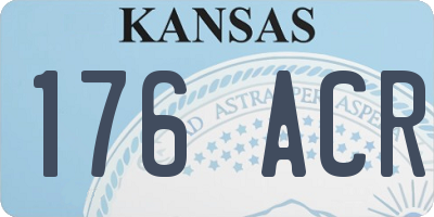 KS license plate 176ACR