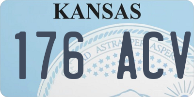 KS license plate 176ACV