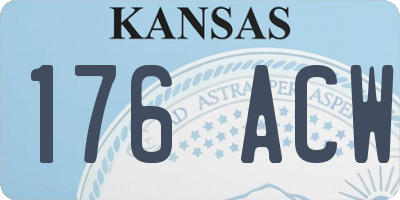 KS license plate 176ACW