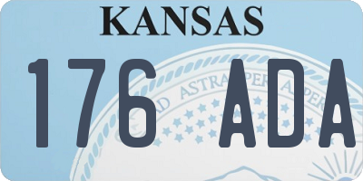 KS license plate 176ADA