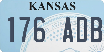 KS license plate 176ADB