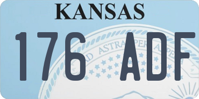KS license plate 176ADF