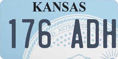 KS license plate 176ADH