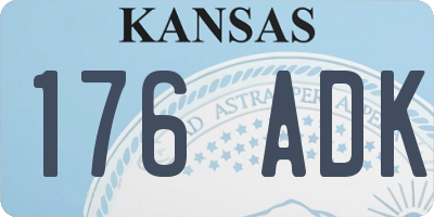 KS license plate 176ADK