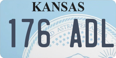 KS license plate 176ADL