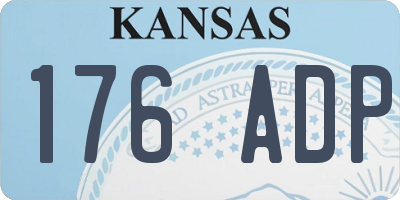 KS license plate 176ADP