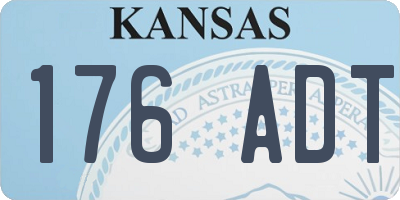 KS license plate 176ADT