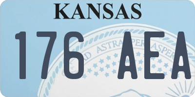 KS license plate 176AEA