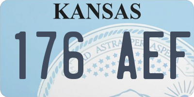 KS license plate 176AEF