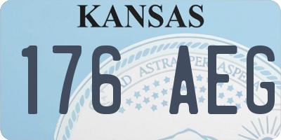 KS license plate 176AEG