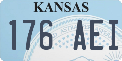 KS license plate 176AEI