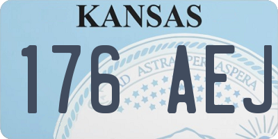 KS license plate 176AEJ