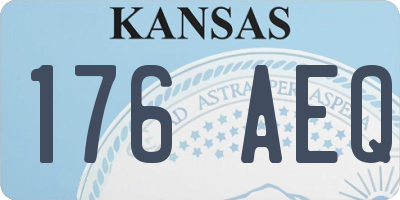 KS license plate 176AEQ