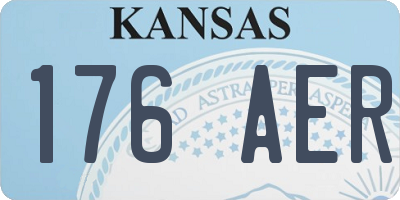 KS license plate 176AER