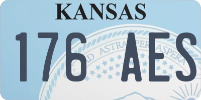 KS license plate 176AES