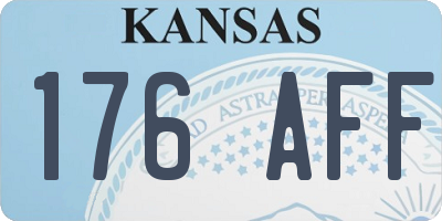 KS license plate 176AFF