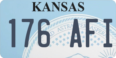 KS license plate 176AFI
