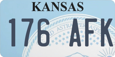 KS license plate 176AFK