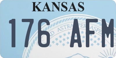 KS license plate 176AFM