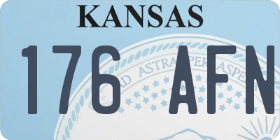 KS license plate 176AFN