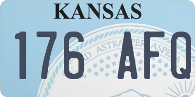 KS license plate 176AFQ