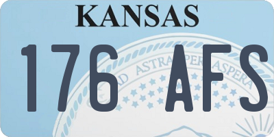 KS license plate 176AFS