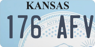 KS license plate 176AFV