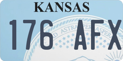 KS license plate 176AFX