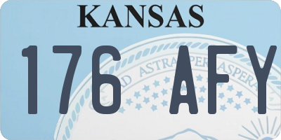 KS license plate 176AFY