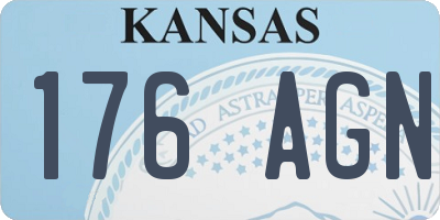 KS license plate 176AGN