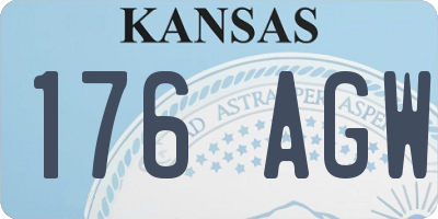 KS license plate 176AGW