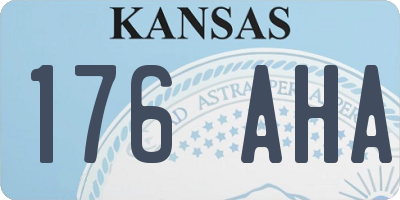 KS license plate 176AHA