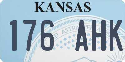 KS license plate 176AHK