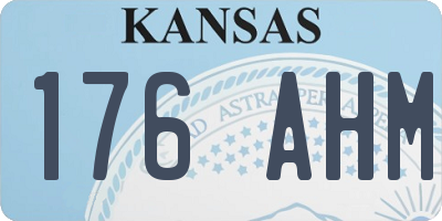 KS license plate 176AHM