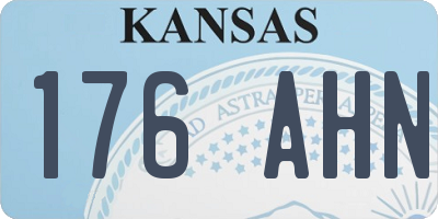 KS license plate 176AHN