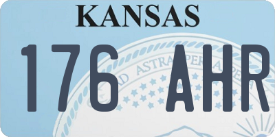 KS license plate 176AHR