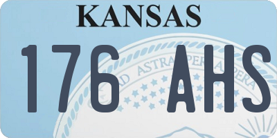 KS license plate 176AHS