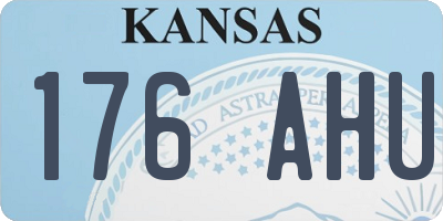 KS license plate 176AHU