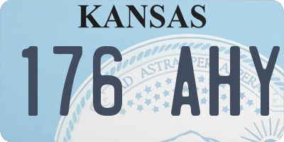 KS license plate 176AHY
