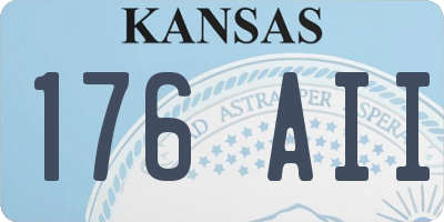 KS license plate 176AII